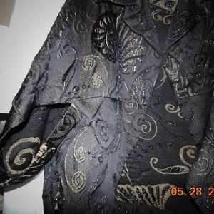 Lafayette 148, Black w/gold & Silver Lurex, NWT  Medium